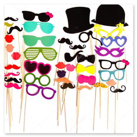 Geburtstagsfeier mit Accessoires an der Fotobox